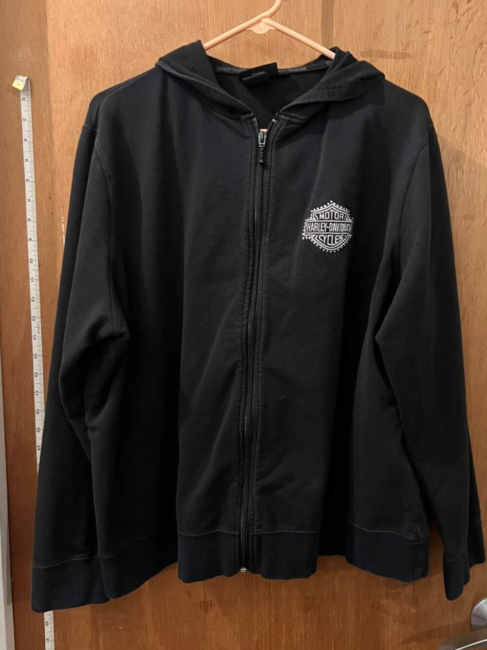 Size 2W - Harley Davidson - Black Long Sleeve Hoodie w/Bling